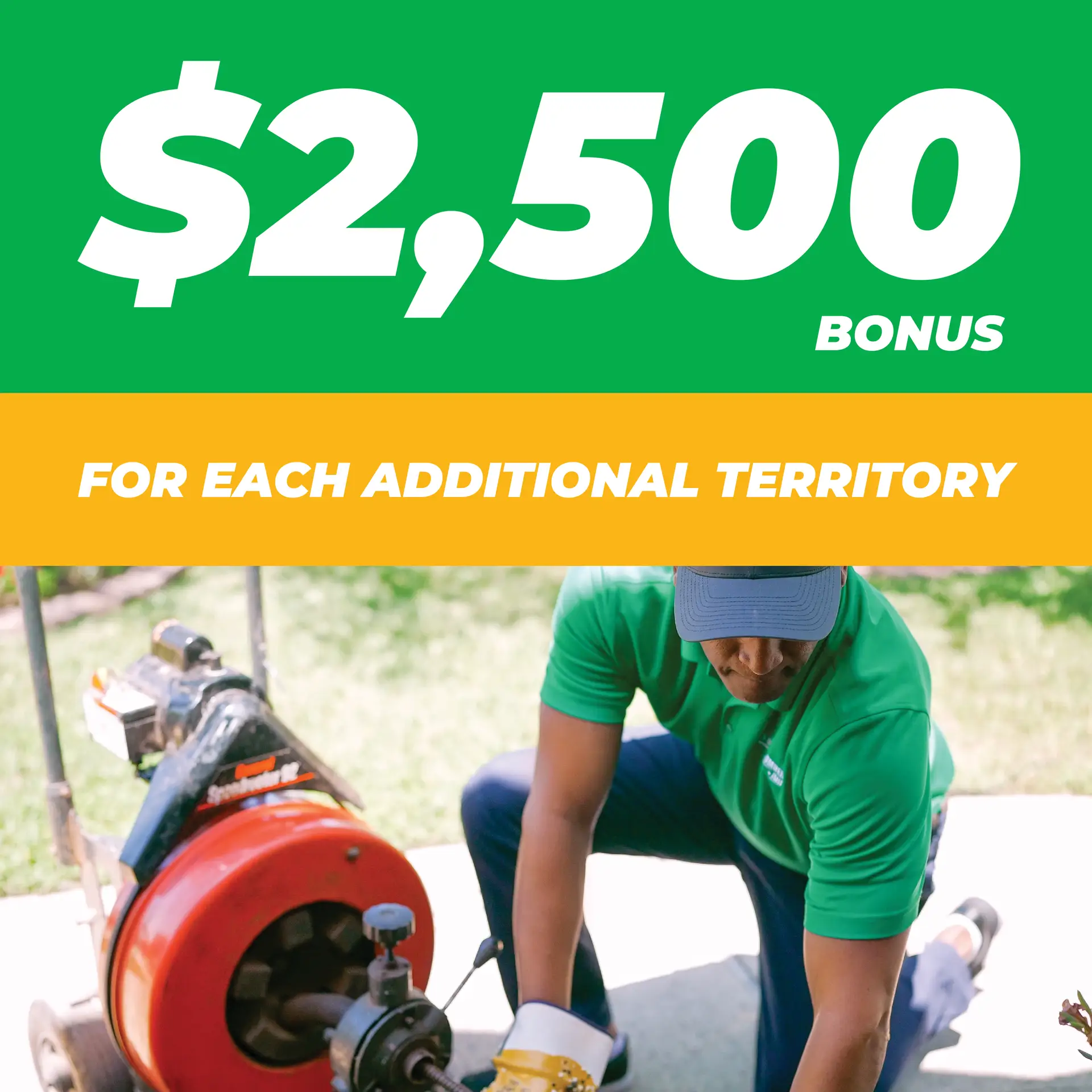 a promotional flyer promoting a bonus for each additional territory